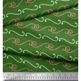 thumbnail image 3 of Soimoi Green Heavy Satin Fabric Swirl Abstract Printed Fabric 1 Yard 54 Inch Wide, 3 of 3