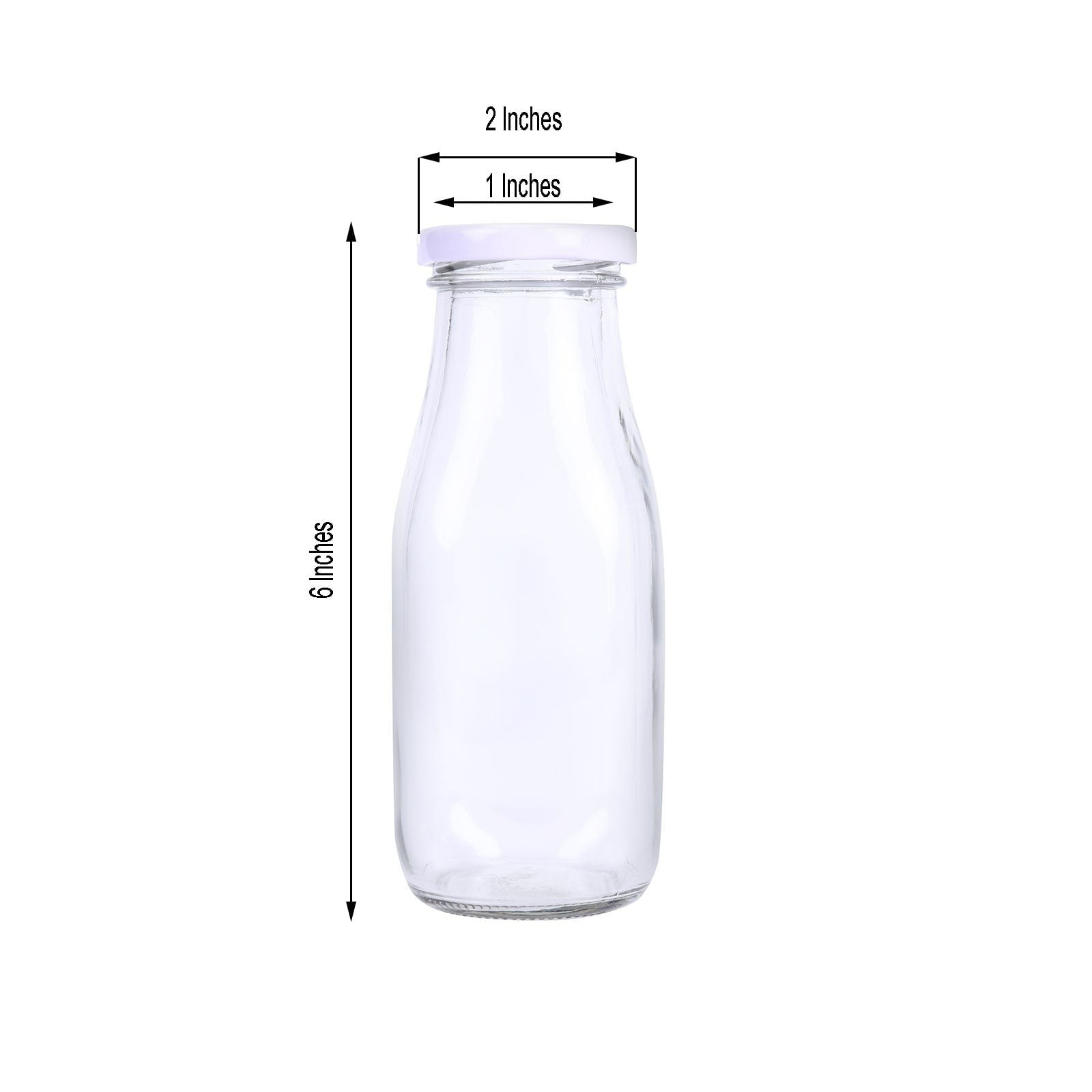 Fun Express Clear Milk Bottle with Lid - Craft Supplies - 12 Pieces