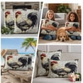 thumbnail image 5 of Vintage Rooster Outdoor Waterproof Pillow Covers, Watercolor Black Yellow Farmhouse Animals Decorative Square Throw Pillowcase Sofa Cushion Sham for Patio/Couch/Chair, 16"x16" 2 Pack, 5 of 8