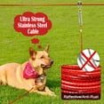 Snagle Paw Dog Tie Out Runner for Yard, Dog Trolley System 100FT Dog