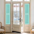 thumbnail image 2 of No Glue Heat Blocking Window Flims, Turquoise Geometric Window Privacy Film Frosted, White Greek Key Design Burlap Modern Art Peep-proof Door Windows Tint for Bathroom, Dormitory, 17.7 x 78.7 Inches, 2 of 9