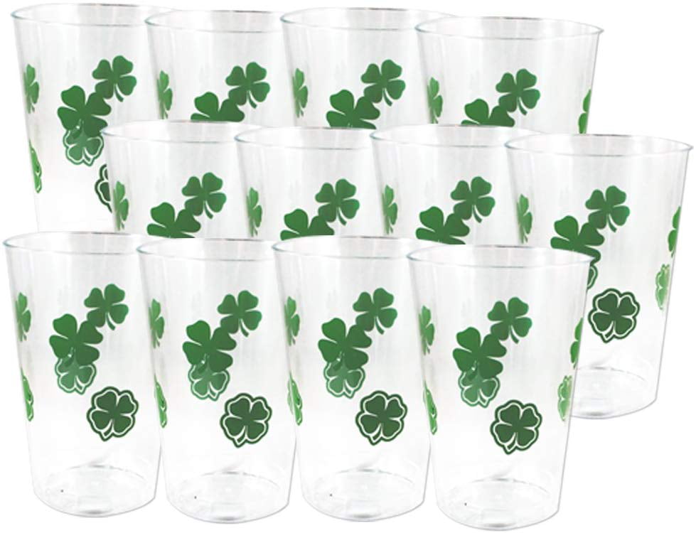 Patrick Shamrock Head Bopper Patricks Day Accessory Set Party Favors with St and Temporary Tattoos Well Pack Box 96 Pieces St Deluxe Bead Necklace 
