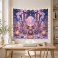thumbnail image 5 of Moon Stars Divination with Luminous Crystal Ball Resting, Mystical Fantasy for Space Lovers, Galaxy Room Decor, Mother'S Day Gift, Tapestry Wall Hanging for Bedroom and Dorm, 5 of 7