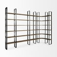 thumbnail image 4 of Black Iron Framed Wooden Shelving Unit, 4 of 5