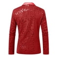 thumbnail image 3 of Zpzdpjkx Mens Lapel Sequin Blazer Long Sleeve Solid Color Outerwear for Magician Performance Party Formal Suit Coat for Mens, 3 of 7