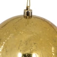 thumbnail image 2 of Vickerman 4.75" Christmas Ornament Ball, Honey Gold Shiny Mercury Finish, Shatterproof Plastic, Holiday Christmas Tree Decoration, 4 Pack, 2 of 2