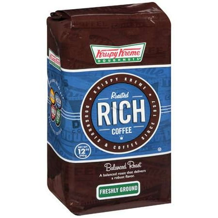 Krispy Kreme Doughnuts: Roasted Rich Balanced Roast Freshly Ground Coffee, 12 oz