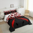 thumbnail image 3 of Manfei Cartoon Ladybird 3pcs King Size Comforter Sets,Kawaii Bow Bedding Comforter Set,Polka Dots Super Cozy Bedding Set,Ultra Soft Kids Bedroom Decor,Reversible, 3 of 8