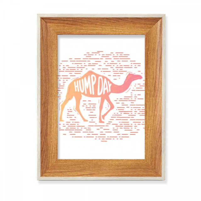 Camels Walk Desert Lines Desktop Wooden Photo Frame Display Picture Art Painting Multiple Sets
