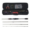 thumbnail image 3 of 1.8m-2.1m Portable Fishing Rod + Baitcasting Reel Fishing Wheel Hard Soft Lure Line Fishing Tackle Bag Set Kit Portable Fishing Set for Travel Fishing, 3 of 7