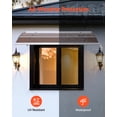 thumbnail image 3 of VEVOR Awnings for Door Entrance, 37 x 47 in, Exterior Front Door Window Awnings with Drainage & ABS Bracket, Rain Snow Sun Protection, Overhang Polycarbonate Door Canopy for Porch Patio, Brown, 3 of 9