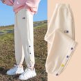 thumbnail image 4 of CSCHome Kids Fleece Active Sweatpants Teen Girls Elastic Waistband Casual Sports Pants Autumn Winter Athletic Jogger Pants 4-15 Years, 4 of 7