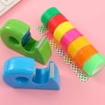 thumbnail image 3 of Pack of 5pcs Mini Small Size Adhesive Tape Dispenser with Adhesive Tape(Random Colors), 3 of 5