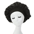 thumbnail image 1 of Gorro para dormir, capó para el cabello, capó ancho negro para dormir, capó para el cabello, respuesta rápida, 1 of 8