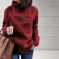 thumbnail image 2 of safuny Womens Tops Pullover Fashion Crewneck Solid Color Plus Size Blouses Shirts for Girlfriend Wife Dressy Loose Long Sleeve Sweatshirt Comfy Casual Wine XL, 2 of 6