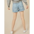 thumbnail image 3 of Free Assembly Women’s Rolled Cuff Jean Shorts, 4” Inseam, Sizes 0-22, 3 of 7