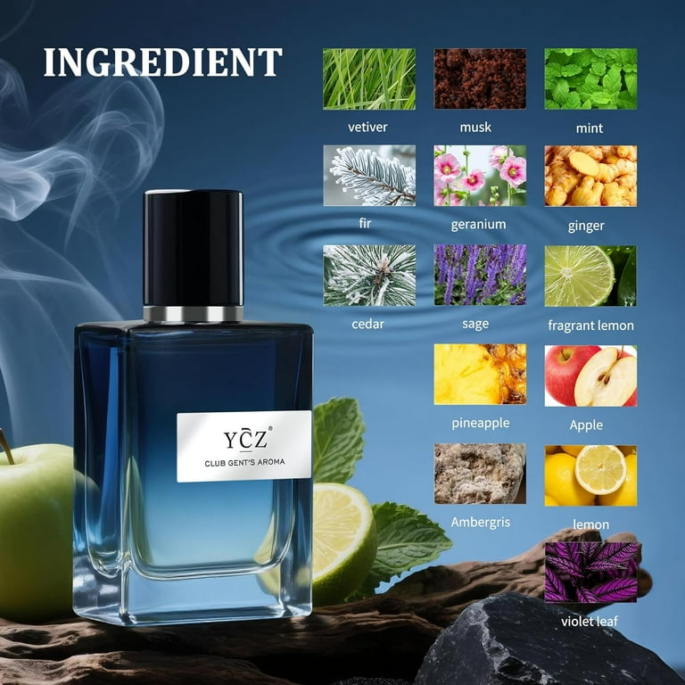 YCZ 2-Pack Men's Cologne Set, Long Lasting Eau de Toilette for Men