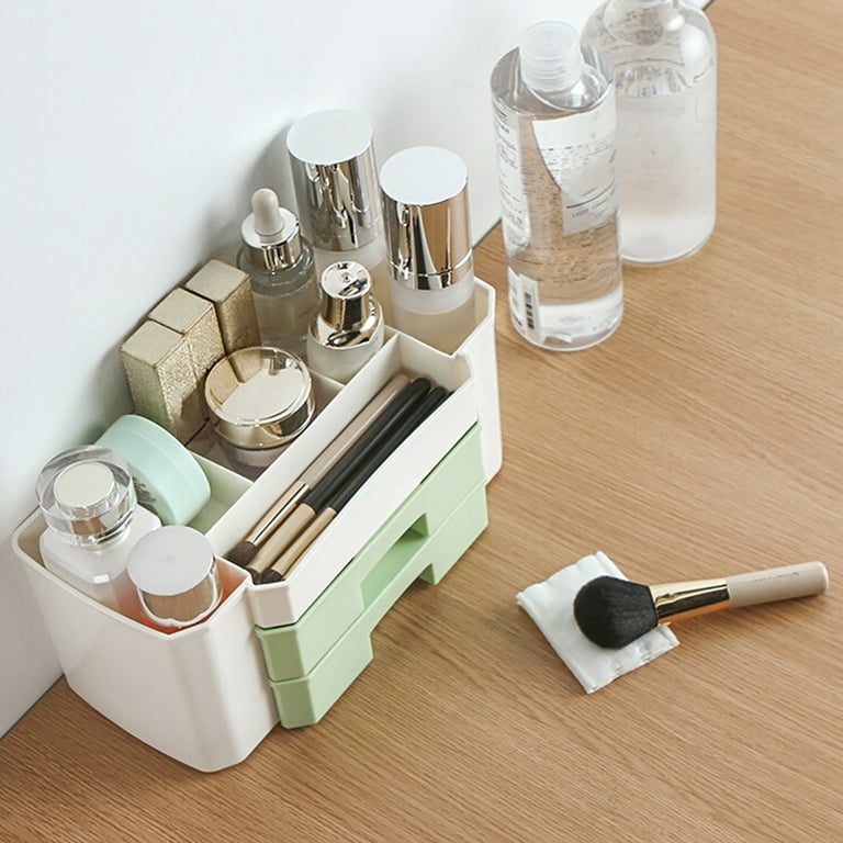 Cheap Desktop Makeup Organizer Drawer Type Cosmetic Storage Box Make Up Case  Brush Holder Lipstick Skincare Makeup Tables