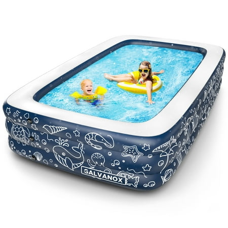 Pool Sense Inflatable Pool, Above Ground Swimming Pool for Kiddie/Kids/Adults/Family22" inch Depth
