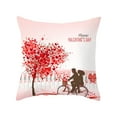 thumbnail image 2 of Tuvgenk 18x18 Inch Holiday Pillow Covers Set of 1, Valentines Printed Soft Square Pillowcase Cushion Cover for Chair Sofa Living Room Home Decor, 2 of 6