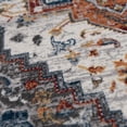 thumbnail image 4 of Luxee Designs Alexandria Collection 3x10 Runner Rug, Medallion Rugs for Laundry Room, Entryway, Bathroom, Kitchen, Pet Friendly, Low Pile, High Traffic Area, Stain Resistance - Gray/Red, 4 of 10