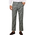 thumbnail image 1 of Pantalones impresos INSPIRE CHIC para hombre, pantalones rectos con estampado de leopardo, talla 38, color gris, 1 of 5