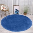 thumbnail image 2 of 15.7 inches Mini Round Rug, Mini Rug Furry Rug Round Cushion for Chair, Furry Rug for Nail Desk, Shaggy Circular Rug Plush Rug, 2 of 2