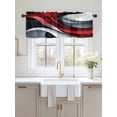 thumbnail image 2 of Valances for Windows Abstract Stitching Rod Pocket Cafe Window Treatments Valance Curtains for Kitchen Bathroom Laundry Basement Windows 56"x16", 2 of 9