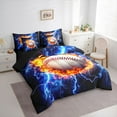 thumbnail image 3 of Castle Fairy Baseball Gamer Bedding Comforter Set,Sport Ball Game Queen Bedding Sets, 3 of 8