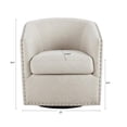 thumbnail image 2 of Pemberly Row Modern / Contemporary Swivel Chair in Natural Multi, 2 of 3
