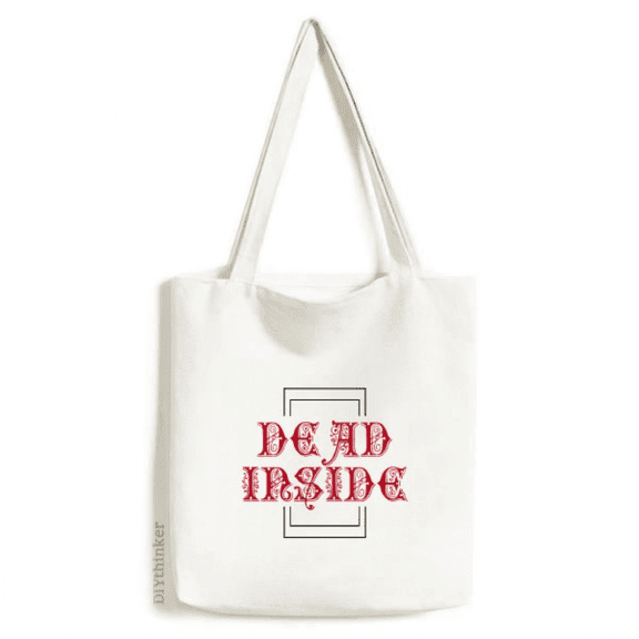 Dead Red Box Hide Art Deco Fashion Tote Canvas Bag Shopping Satchel Casual Handbag