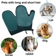 thumbnail image 4 of (Verde menta) Guantes de aseo 2 guantes de masaje para perros y gatos, cepillo suave para quitar el pelo, eficaz liberación de moho, guante ajustable para mascotas, guantes de silicona para quitar el, 4 of 5