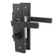 thumbnail image 3 of Manija de puerta negra para el hogar, juego de manijas para puerta del dormitorio con llave de bloqueo para dormitorio y baño, 3 of 5