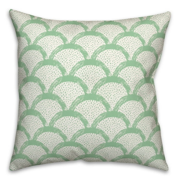 Creative Products Green Scallops 20 x 20 Indoor / Outdoor Pillow