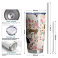 thumbnail image 6 of 20 Oz Chihuahua and Flower Florals Coffee Tumbler Double Wall Insulated Stainless Steel Water Bottle | Metal Reusable Thermoses Flask with Cup Cap | Leak & Sweat Proof with Anti-Dust Lid, 6 of 7