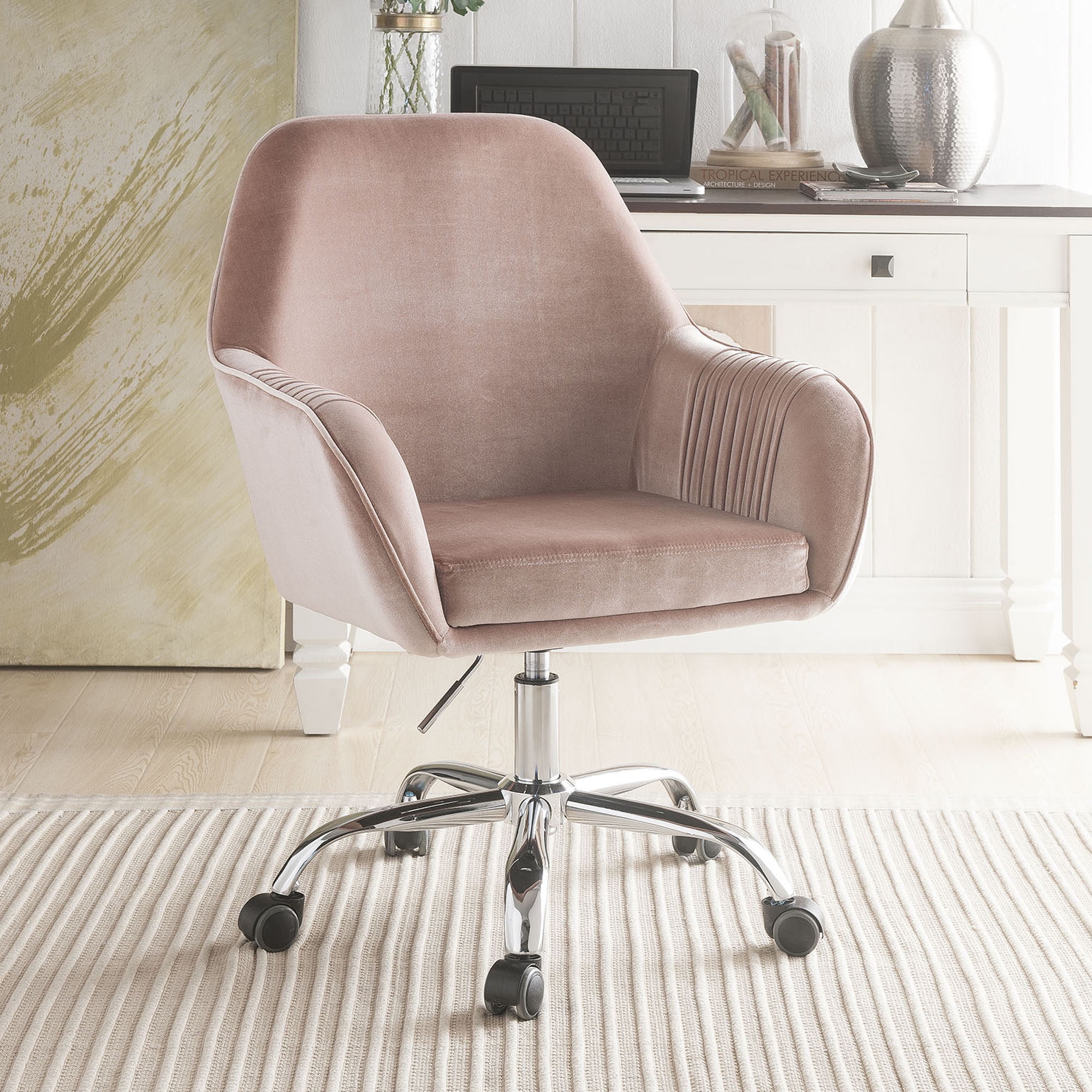 ACME Eimer Office Chair in Peach and Chrome - Walmart.com