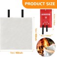 thumbnail image 3 of Rongsi Emergency Fire Blanket, 4-Pack Fire Blanket, Fire Blanket, Fire Retardant Blanket Home, Kitchen, School, BBQ, Car, Office, Warehouse Fire Safety Blanket (40'' x 40''), 3 of 6