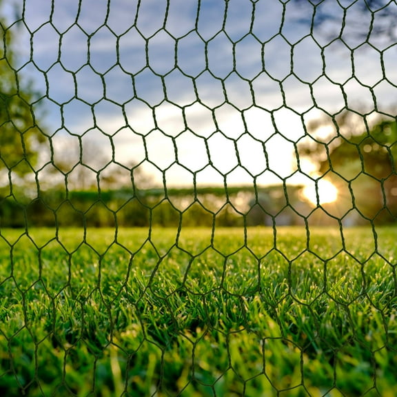 Tineasur Green Coated Poultry Wire Net for Garden and Livestock with Safe Small Mesh Openings