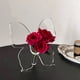 thumbnail image 3 of Jarrón de flores con forma de mariposa: jarrones de acrílico transparente para flores, jarrón moderno con una sola rosa para decoración del hogar, jarrones decorativos., 3 of 5