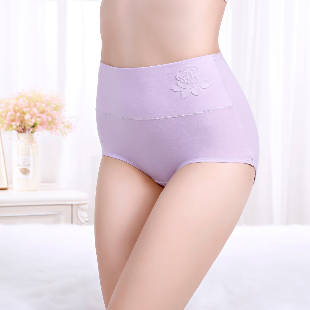 High Waist Postpartum Panties For Women Cotton Underwear Full Coverage Soft  Comfortable Briefs Panty Plus Size 