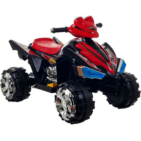 Ride On Toy Quad, Battery Powered ATV Four Wheeler With Sound Effects and Headlights by Rockin' Rollers, Toys for Boys and Girls 2-5 Year Olds