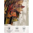 thumbnail image 5 of Sheer Curtains 63 inches Long 2 Panels Set Hello Fall Maple Leaf Love Heart Watercolor Retro Ginkgo Tiers Sheers Rod Pocket Small Window Short Curtains for Kitchen Cafe, Each 52" W x 63" L, 5 of 7