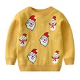 thumbnail image 2 of ibiyuan Baby Girl Boy Sweater Knit Toddler Girl Fall Clothes Santa Print Christmas Knit Cardigan Long Sleeve Soft Warm Holiday Outerwear Top for Boys Girls, 2 of 3