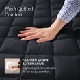 thumbnail image 6 of Bare Home Quilted Mattress Pad - Cooling Mattress Cover - Deep Pocket - Split Head Flex King, Black, 6 of 10