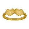Personalized Double Heart Shaped Initial Ring, Sterling Silver, 10kt Gold or 14kt Gold, 1 Letter, Sizes 3 to 15 in 1/4 Sizes
