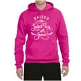 thumbnail image 2 of Wild Bobby Raised on Sweet Tea and Jesus Inspirational/Christian Unisex Graphic Hoodie Sweatshirt, Fuschia, XX-Large, 2 of 5