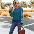 thumbnail image 2 of Long Sleeve Shirts for Women Fall Fashion Tops Crew Neck Lightweight Casual Pullover Fall Layering Top 2XL, 2 of 6
