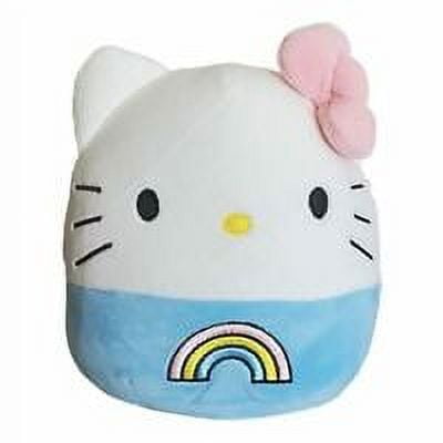 Squishmallows 7" Hello Kitty Blue with Rainbow