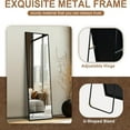 thumbnail image 5 of BEAUTYPEAK 59"X16" Rectangle Full-Length Floor Standing Mirror,Black, 5 of 5