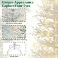 thumbnail image 5 of Christmas Tree 6FT Pre-lit Aspen Fir Artificial Christmas Tree, Hinged Xmas Tree 623 Snow Flocked Branch Tips, 420 Warm White LED Lights, Holiday Coral Christmas Tree for Home Party,Flocked Christm, 5 of 17